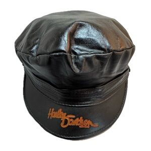 Harley-Davidson Vintage Hat Black Eagle Emblem USA Small Adjustable Biker Cap
